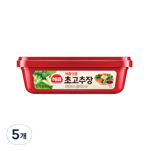 해표 새콤상큼 초고추장, 170g, 5개