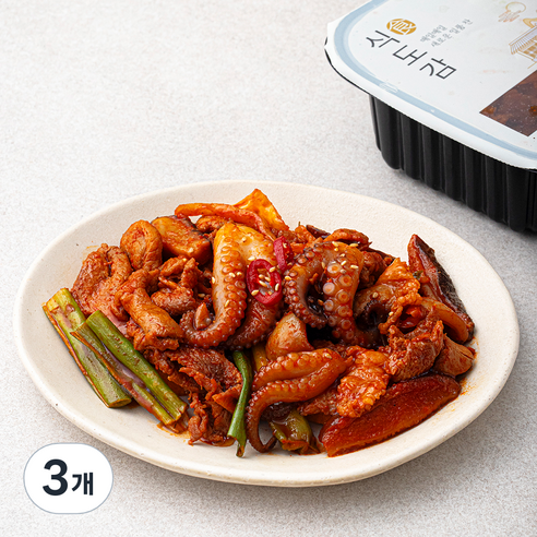 바다원 식도감 쭈꾸미 제육볶음, 400g, 3개