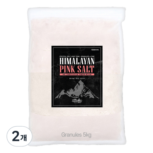 라쿠진 히말라야 핑크소금 granules, 5kg, 2개