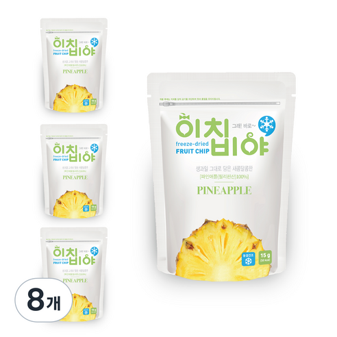 이치비야 동결건조 과일칩 15g, 8개, 파인애플