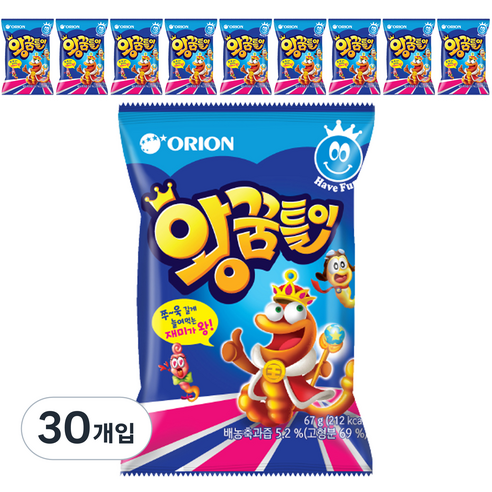오리온 왕꿈틀이, 67g, 30개입