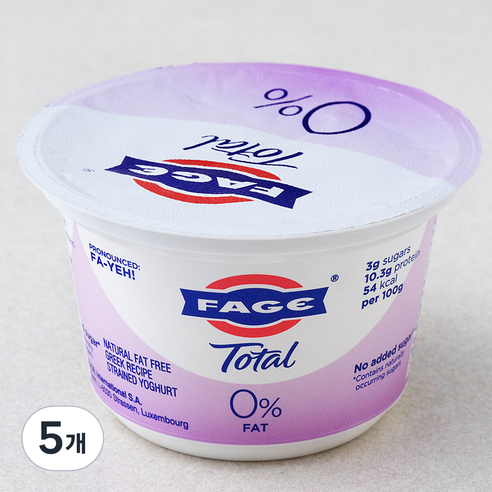 파예 무지방 그릭 요거트 플레인, 150g, 1개입, 5개