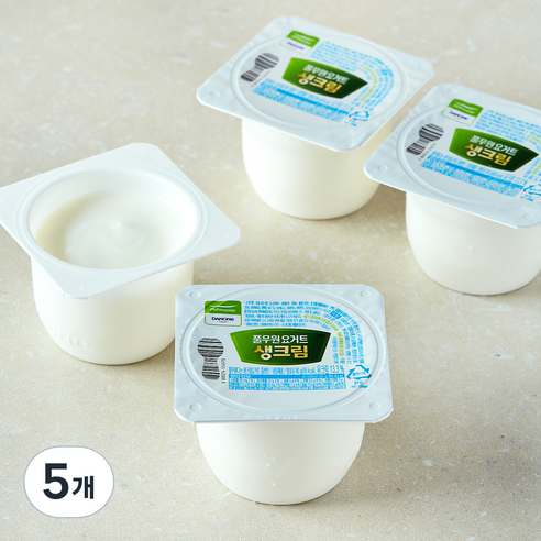 풀무원 다논 생크림 요거트 4개입, 80g, 4개, 5개