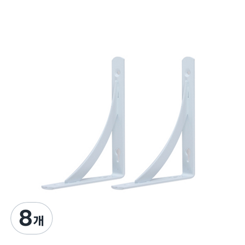 E.T.SHOP 반달 선반대 2p, 화이트, 8개