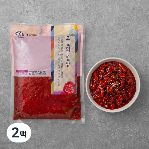 오늘의 밥상 낙지젓갈, 1kg, 2팩