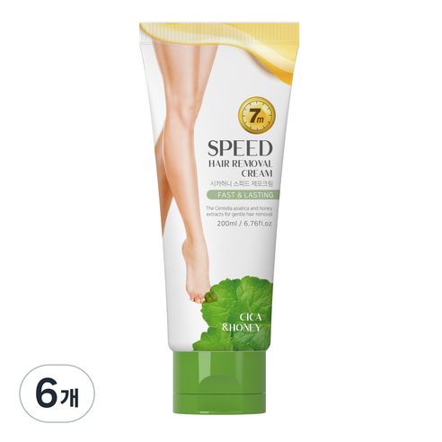 시투와이 시카허니 스피드 제모크림, 6개, 200ml
