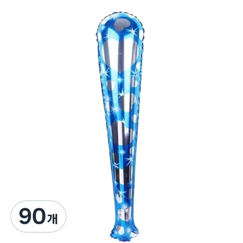 마켓감성 응원 치어 스틱 풍선, 하트 블루, 90개