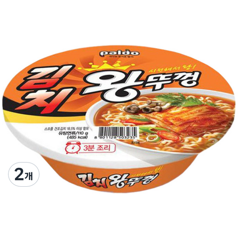 왕뚜껑 김치 컵라면 110g, 2개