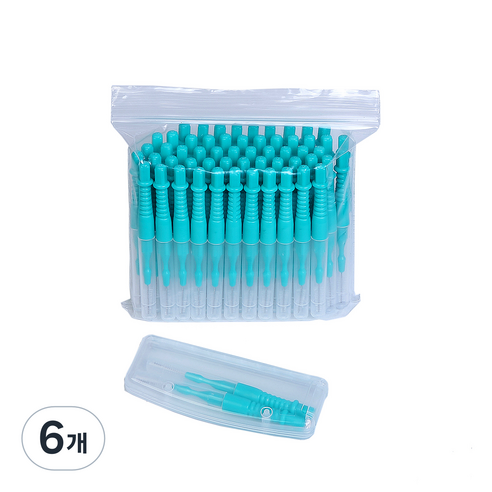 스마일브러쉬 I형 치간칫솔 SS 0.9mm 민트, 6개, 50개입