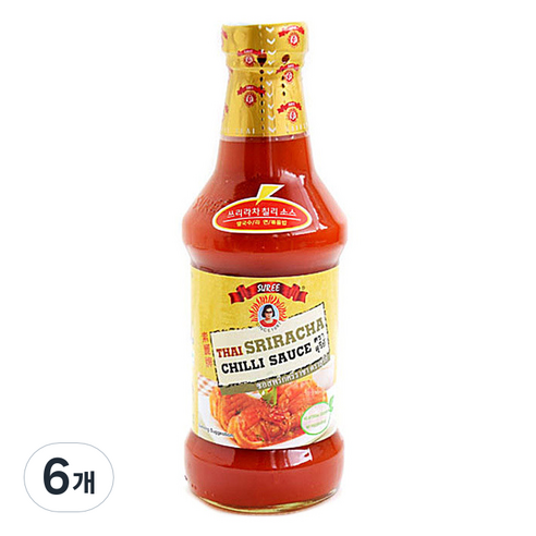 타이 쓰리라차 칠리소스, 295ml, 6개