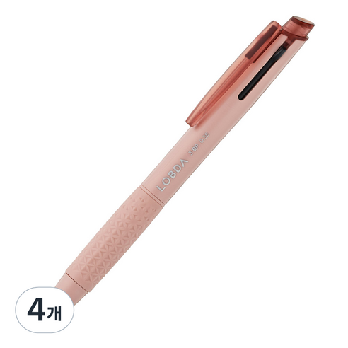 롭다 3색 볼펜 0.38mm, SOIL PINK, 4개