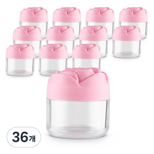 할로뷰티 장미캡 미니 크림공병 20g, 36개, 핑크