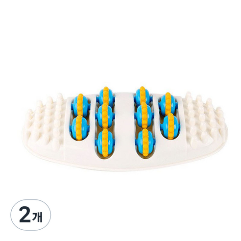 행복의모든것 발바닥 굴리미 롤러 지압 마사지기, 2개, 화이트