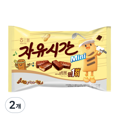 자유시간 미니 초콜릿, 500g, 2개