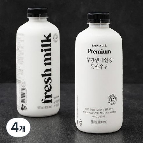 임실치즈마을 무항생제 목장우유 2p, 1.8L, 4개