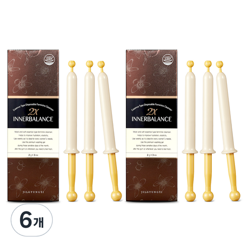 질경이 2X 이너밸런스 여성청결제 3p, 6g, 6개