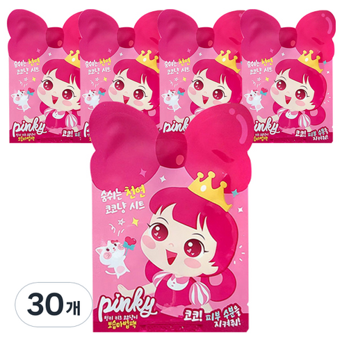 핑크공주 핑키 키즈 코코냥이 S사이즈(3~7세) 보습마법팩, 5개입, 6개
