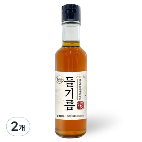 복이네먹거리 통들깨로 만든 진한맛 들기름, 180ml, 2개
