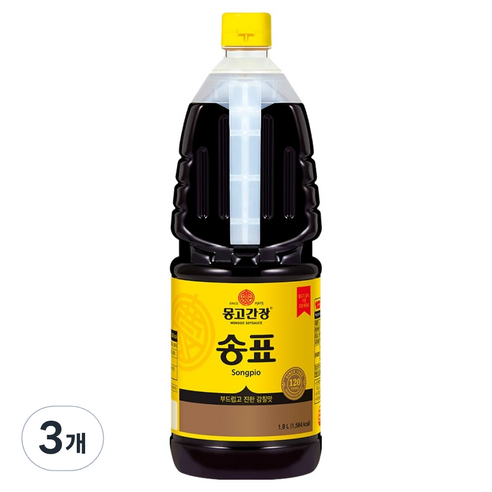 송표 몽고간장, 1.8L, 3개