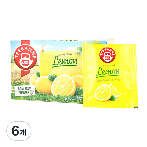 티칸 써니 스위트 레몬 차, 2.5g, 20개입, 6개