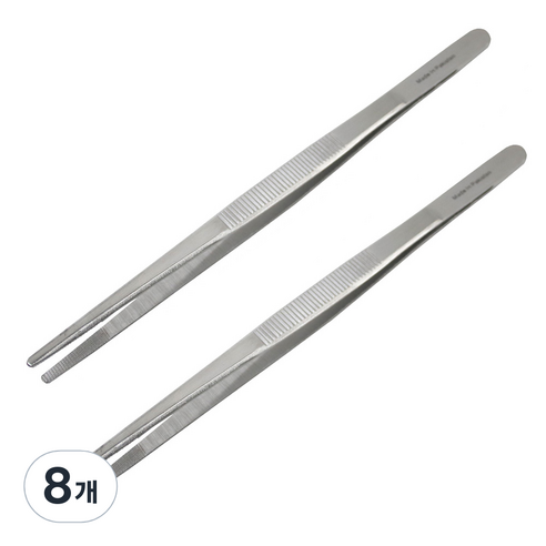 직선 의료용 핀셋 18cm, 8개