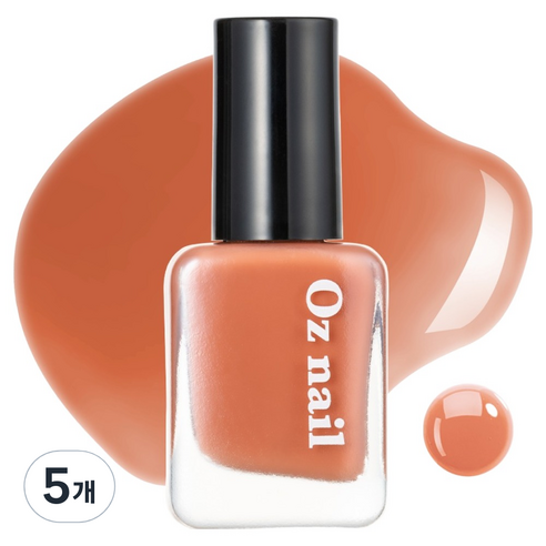 오즈네일 샤인 무드 네일 컬러 매니큐어, S10 피오니 위스퍼, 8ml, 5개