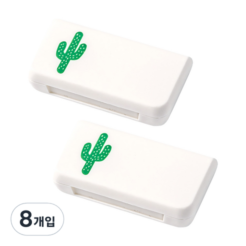 디엠코퍼레이션 알럽홈 플랜트 미니 알약 케이스 선인장, 8개입