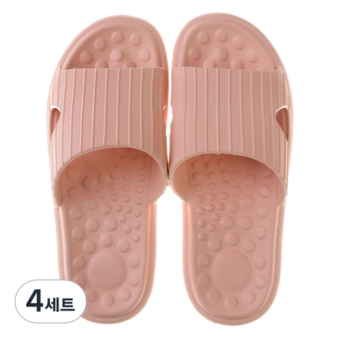 언헤브 부드러운 경량 지압 슬리퍼 240, 03 코랄, 4세트