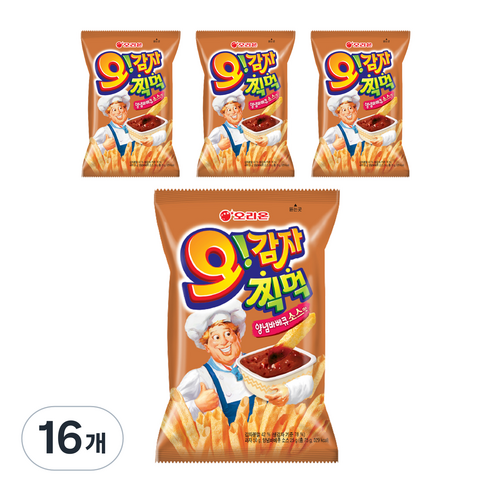 오감자 양념바베큐 소스맛, 75g, 16개