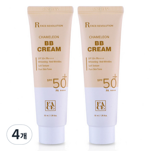 페이스레볼루션 카멜레온 비비크림 SPF50+ PA++++, 4개, 50ml