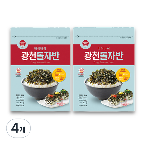 바다모아 광천 돌김자반, 4개, 55g(1개)