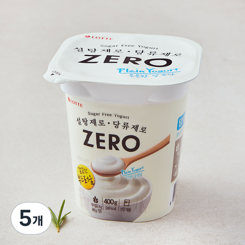 제로 플레인 요거트, 400g, 1개입, 5개