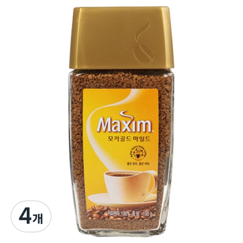 맥심 모카골드 마일드 원두커피믹스, 100g, 1개입, 4개