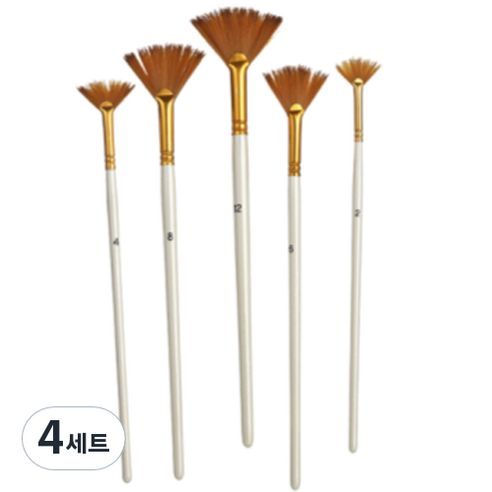 아베른 아티스트 수채 유화 붓 세트 D, 2, 4, 6, 8, 12호, 4세트