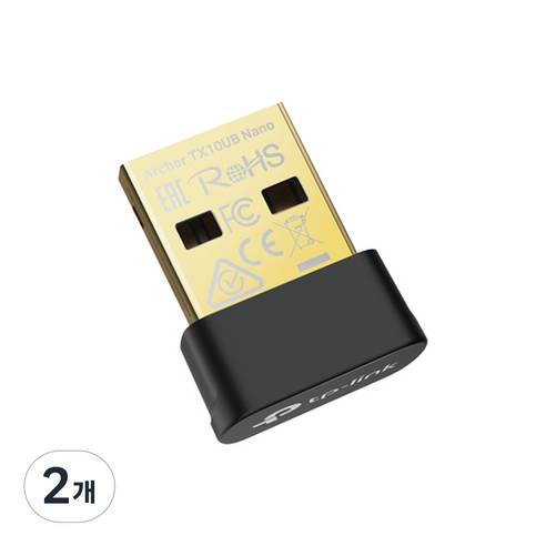 티피링크 AX900 Wi-Fi 6 블루투스 5.3 USB 랜카드, Archer TX10UB Nano, 2개