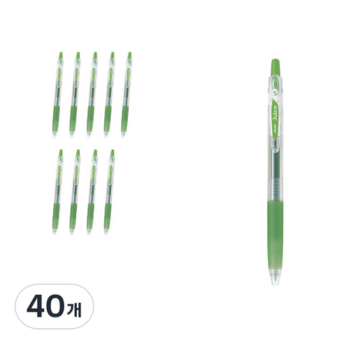 파이롯트 쥬스 젤잉크펜 0.5mm LJU-10EF, 리프그린, 40개