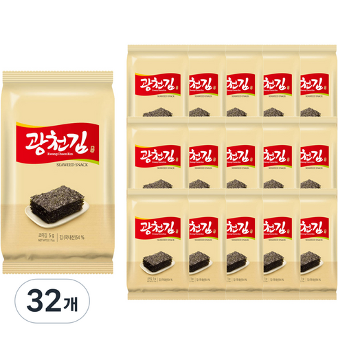 참 도시락김, 5g, 32개