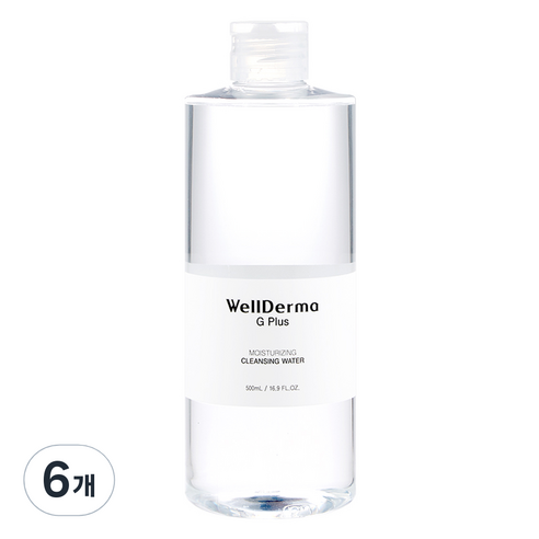 웰더마 지플러스 모이스처라이징 클렌징워터, 500ml, 6개