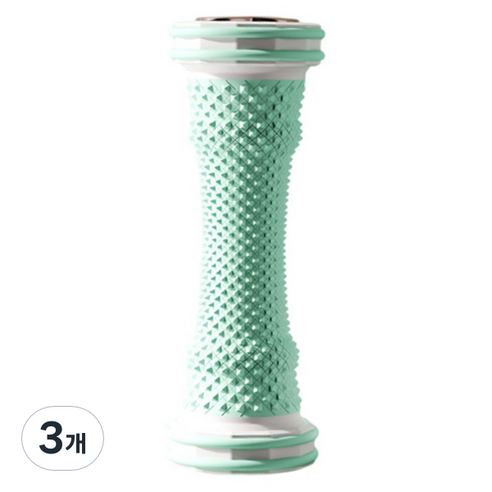 헬씨닷 실리콘 발 마사지 롤러, 3개, 그린