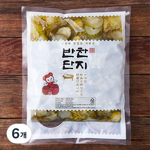 반찬단지 오이채, 1kg, 6개