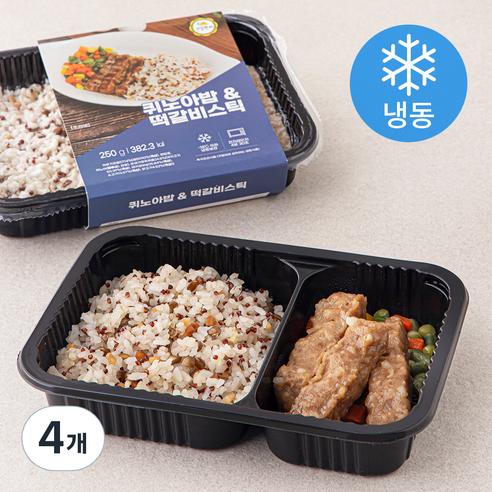 건강한끼 퀴노아밥 & 떡갈비스틱 (냉동), 250g, 4개