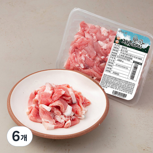 파머스팩 제주 돼지 미박뒷다리 불고기용 (냉장), 1kg, 6개