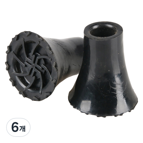Dr.펠리스제이 목발 지팡이 리필 고무캡 패킹 22mm, B블랙, 6개