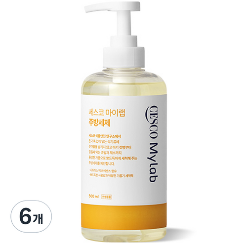 세스코 마이랩 주방세제, 500ml, 6개