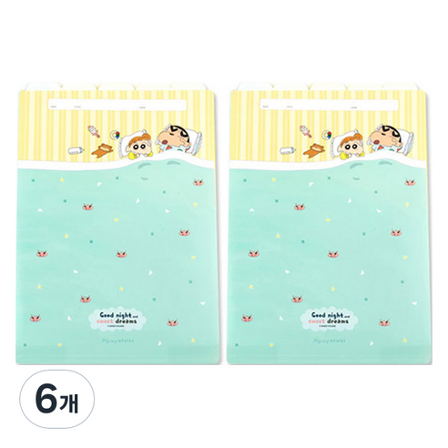 짱구는못말려 5분류 A4 버전 2 인덱스 홀더, 굿나잇, 6개