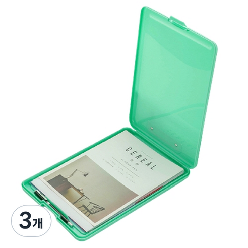 편스토어 A4 파일 수납케이스, 3개, 그린
