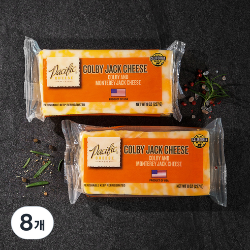 퍼시픽 콜비 잭 치즈, 227g, 1개입, 8개