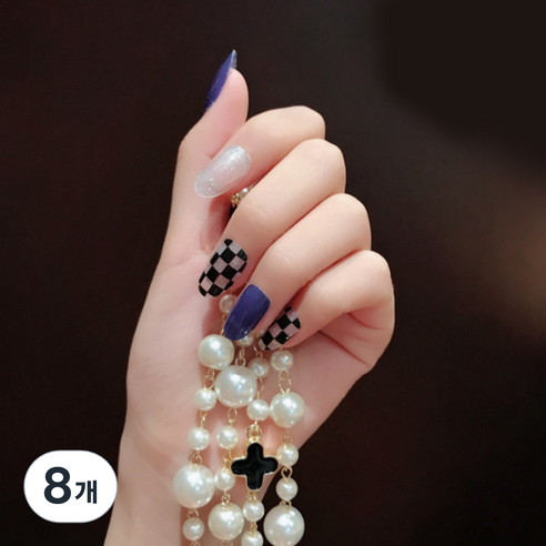 이엘피코리아 네일스티커 Q822 체스포인트, 8개