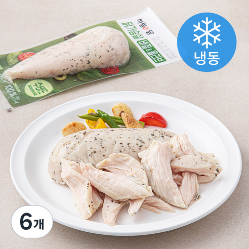 하림 하림이닭 닭가슴살 수비드 바질 & 올리브 (냉동), 115g, 1개입, 6개