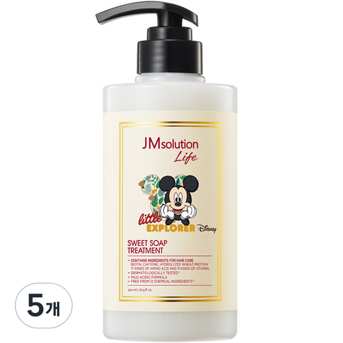 제이엠솔루션 라이프 디즈니 스위트 소프 트리트먼트 스위트 머스크향, 5개, 500ml